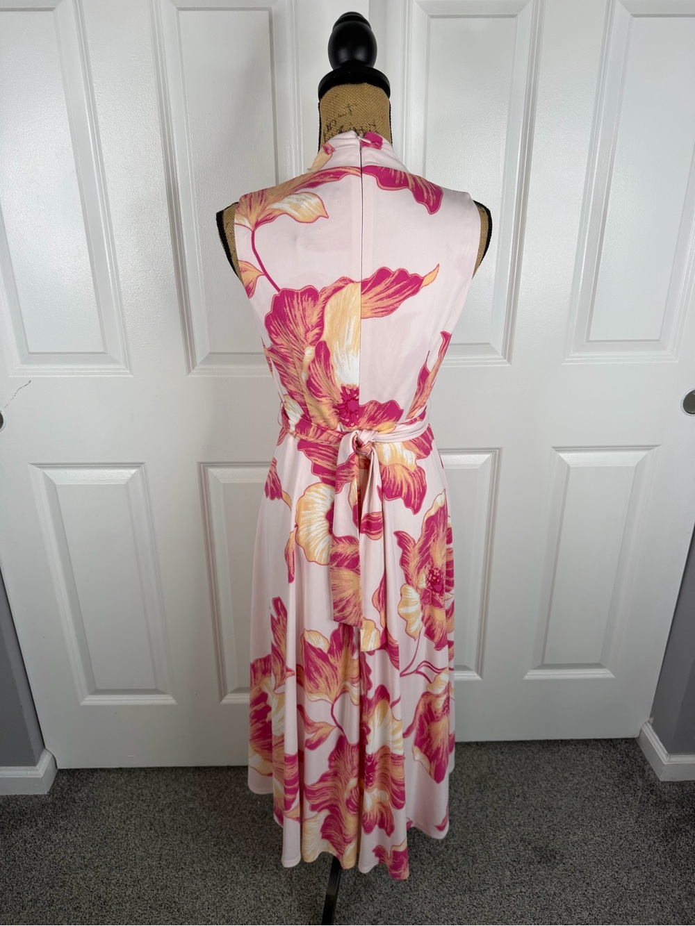 Donna Karan New York Floral Halter Maxi Dress NWT Size 4 - Picture 9 of 10